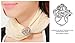VIEEL Elegant Modern Simple Design Women's Triple-ring Diamante Metallic Silk Scarves Clip Scarf Ring Chiffon Buckle (silver)