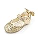 O&N Glitter Bow Kids Children Girls Ballet Flats Princess Bridesmaid Wedding Party School Shoes Mary Janes