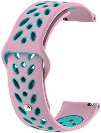 Replacement Silicone Band Strap, Soft Double Color Wrist Watch Bracelet for Huami Amazfit Bip Watch (C)