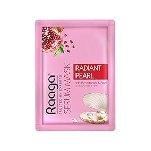 Raaga Trusted by Experts Face Serum Sheet mask with Pomergranate Radiant Pearl Pomegranate, 25 millilitre