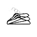 Closet Complete Kids Size, Premium Heavyweight, Virtually-Unbreakable, Velvet Hangers – Ultra-Thin, Space Saving, No-Slip, 360º Spin, Perfectly Sized for Kids 4-15 Years, Black, Set of 50