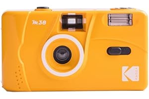 Kodak M38 35mm Film Camera - Focus Free, Powerful Built-in Flash, Easy to Use (Yellow)