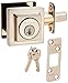 Kwikset 993 Square Contemporary Single Cylinder Deadbolt featuring SmartKey® in Satin Nickel