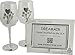 Dreamair 10th Tin Wedding Anniversary Wine Glasses and Photo Frame Gift Set