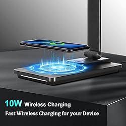 LED Desk Lamp with 10W Wireless Charger and USB