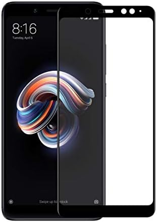 GUOHUN Screen Protector Protective ENKAY Hat-Prince 0.26mm 9H 6D Curved Full Screen Tempered Glass Film for Xiaomi Redmi Note 5 Pro (International Version) (Black) Glass Film (Color : Black)