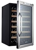 Kalamera 28 Bottle Stainless Steel Freestanding Wine Refrigerator
