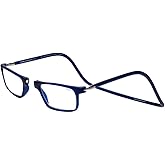 Clic Magnetic Reading Glasses for Men or Women, Computer Readers, Executive (M-XL, Dark Matte Blue, 1.50 Magnification)