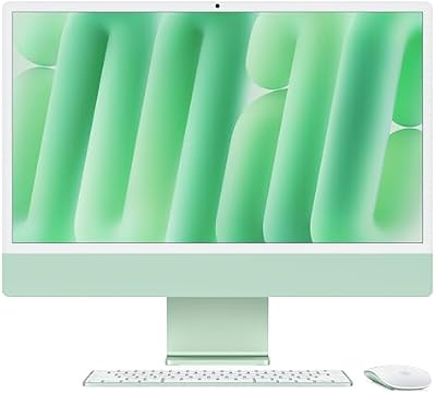 iMac Ordenador de Mesa Todo en uno con Chip M4, CPU y GPU de 10 núcleos: diseñado para Apple Intelligence, Pantalla Retina de 24″, 16 GB de Memoria unificada, SSD de 256 GB - Verde