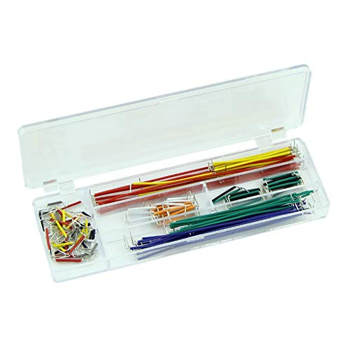 Breadboards Dupont Jumper Wires Set for Raspberry Pi & Arduino + Preformed Assorted Length U Shape Solderless Cable Kit Box for prototyping Solder Circuits (Jumper Wires Box)