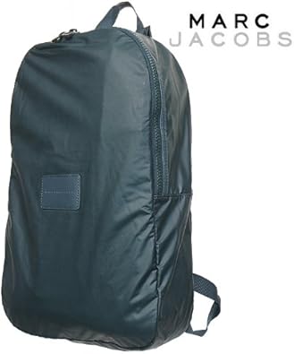 Amazon マークバイマークジェイコブス Marc By Marc Jacobs バッグ バックパック リュックサック デイパック メンズ レディース ユニセックス シンプル 無地 ブランド ロゴ ワッペン モスグリーン 光沢感 Darkest Teel Marc By Marc Jacobs マークバイマーク