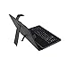 10.1 Inch Folio Artificial Leather Tablet Protector Case Cover Keyboard Case for Universal Android Tablet PC (Black)
