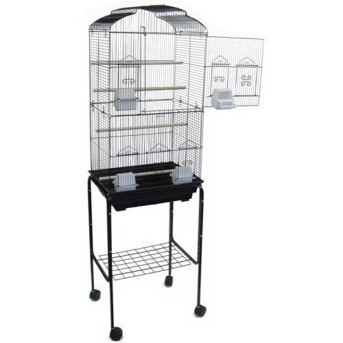 63″ Portable Bird Cage for Quaker Indian Ring Neck Small Parrots Cockatiels Sun Parakeets Green Cheek Conures Finches Canary Budgies Lovebirds Parrotlets Medium Size Travel Bird Cage