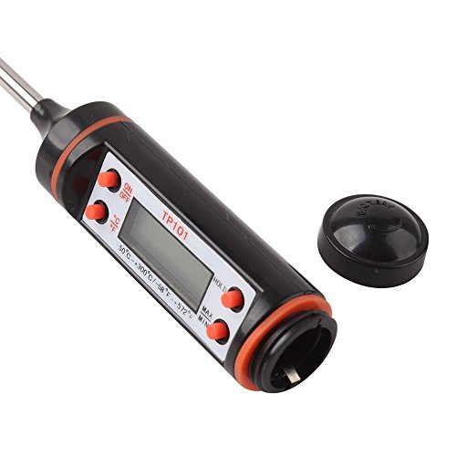 Easyflower Novel and Unique Household Kitchen Electronic Food Thermometer Liquid Temperature (Color : Black)