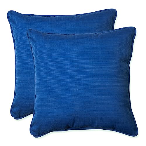 Pillow Perfect Fresco Solid Indoor/Outdoor Throw Pillow Plush Fill, Weather and…