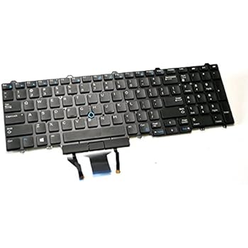 New For Dell Latitude E5550 E5570 E5580 Keyboard Backlit Pointer Us No Frame