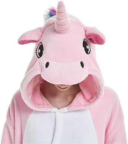 Women's Adult Pajamas Ladies Unisex Fleece Animal Onesies Novelty Pyjamas Nightwear Costumes Halloween