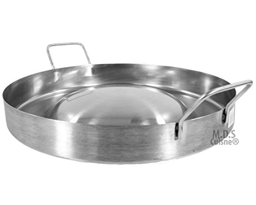 Stainless Steel Comal Convex 16" Round Cook Griddle Taco Grill Pan Heavy Duty