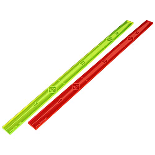 LITKO Space Fighter 2nd Edition Range Ruler Set, Fluorescent Green & Fluorescent Pink (2)