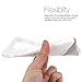 JAHOLAN Pink Geometric White Marble Design Clear Bumper Glossy TPU Soft Rubber Silicone Cover Phone Case Compatible with iPhone 7 iPhone 8 iPhone 6 6S