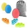 Newlemo-Antistressbaelle-handtrainer-3-Anti-Stress-baelle-und-3-fingertrainer-fuer-Erwachsene-und-Kinder-Stressabbau-Kraft-steigern-Geschicklichkeit-verbessern