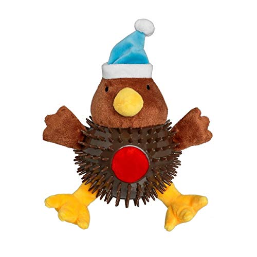 Good Boy 12 CM MULTI TEXTURED BOBBLE BALL ROBIN DOG PUPPY SQUEAKY TOY BALL 10667