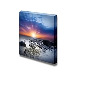 Beautiful Scenery Seascape Setting Sun Over The Sea Wall Decor