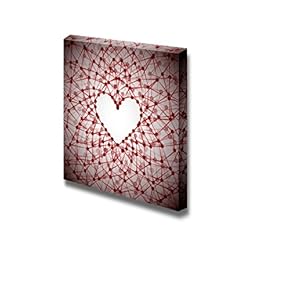 Canvas Prints Wall Art - Molecular Structure, Forming a Heart Shape | Modern Wall Decor/Home Decoration Stretched Gallery Canvas Wrap Giclee Print. Ready to Hang - 12" x 12"