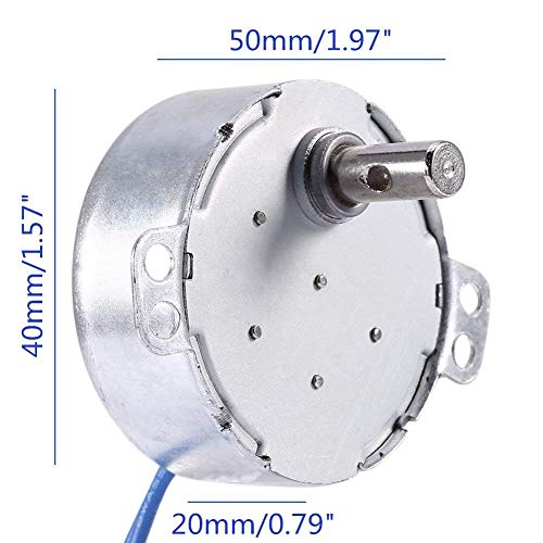 4PCS Turntable motor Synchronous Synchron Motor 50/60Hz AC 100~127V CCW/CW 4W 5-6RPM/MIN CCW/CW with 7mm Flexible Coupling Connector For Cup Turner,Hand-Made, School Project, Model - Thumbnail 3