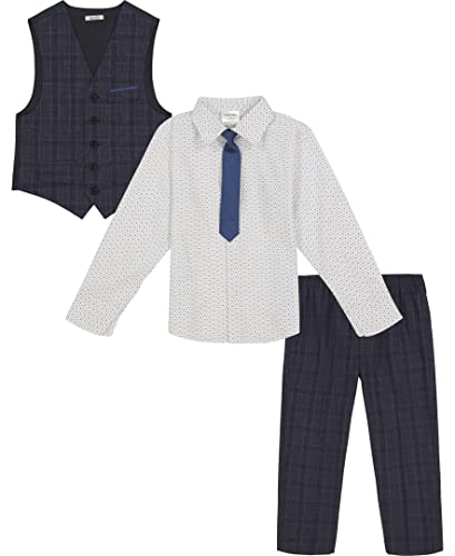 Calvin Klein Boys' 4-Piece Formal Suit Set, Vest,  - Choose SZ/color