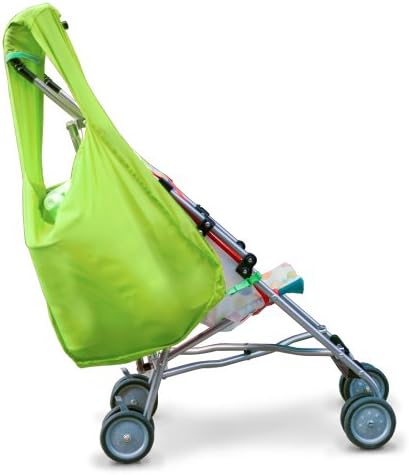 Hatch Things SureShop Reusable Shopping Bag That Clips On To Keep Strollers Standing, lime green