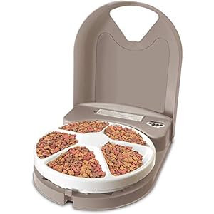 Andrew James Automatic Pet Feeder 4 Portions Day Feeder Bowl With