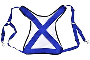 TOPINCN Sportfishing Fishing Belt, Adjustable Fishing Harness Easy to Fight Fishing Vest Belt Fishing Shoulder Back Harness Lightweight for Fishing