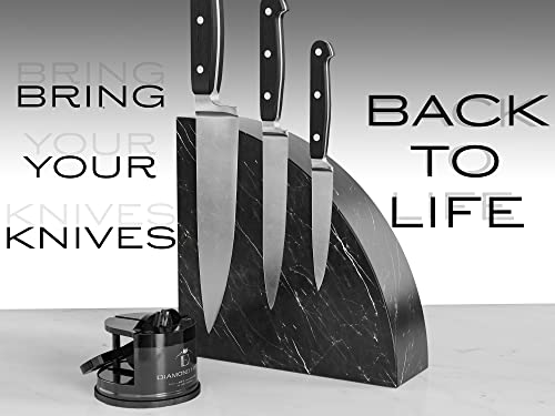 Diamond Edge No.1 Knife Sharpener - Safe, Compact and Easy to Use Manual Knife Sharpener for Any Knife - Knives Sharpener Suitable for Serrated & Outdoor Blades - Professional Quality