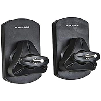 Monoprice Low Profile 22 lb. Capacity Speaker Wall Mount Brackets (Pair) Black