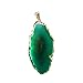 1 Green Agate Pendant Gold Plated Paradise Exclusive Certificate of Authenticity