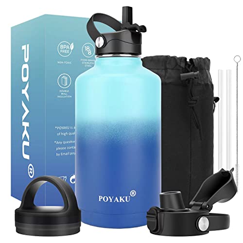 Insulated Water Bottle 64oz Wide Mouth