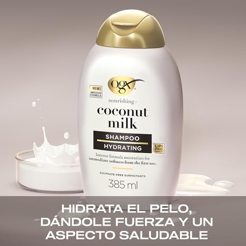 Nourishing + Coconut Milk Champú Hidratante, Sin Sulfatos, 385 ml