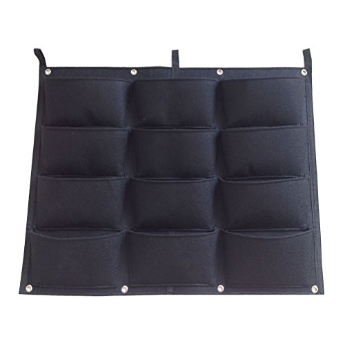 Amgate Vertical Wall Garden Planter 12 Pockets Wall-mounted Plant~ Large Size 24.4 in * 32 in ~ for Indoor/outdoor