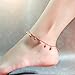 ANBALA Fashion Jewelry Stainless Steel Plated Chain Anklets Ankle Bracelet with Metal Jingle Bells for Women Girls with Adjustable Lobster Clasp[Silver], Mother's Day Gift