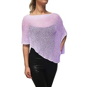 Mimosa Dames Plain Stretch Lace Fish Net Bali Haak Batwing Kleine Poncho