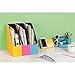 VPACK Magnet Desk Organizer - Pencil Cup Pen Holder - Office Supplies Desktop Stationery Gadgets Storage Box (Peacock Blue)