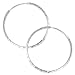 MBLife 925 Sterling Silver Diamond-Cut Large Hoop Earrings (Diameter 2 Inches)