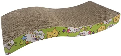 Suicazon Cat Claw Scratching Pad Corrugated Paper With Catnip, S-Shape