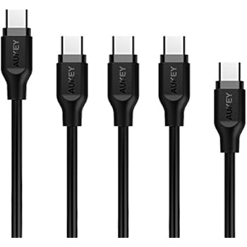 AUKEY USB C Cable 3.0, [5 Pack, 3ft x3 6ft 1ft] USB Type C Cable Fast Charge for Samsung Note 8 S8/S8 Plus, LG V20 G6 G5, Google Pixel 2/2 XL, HTC 10