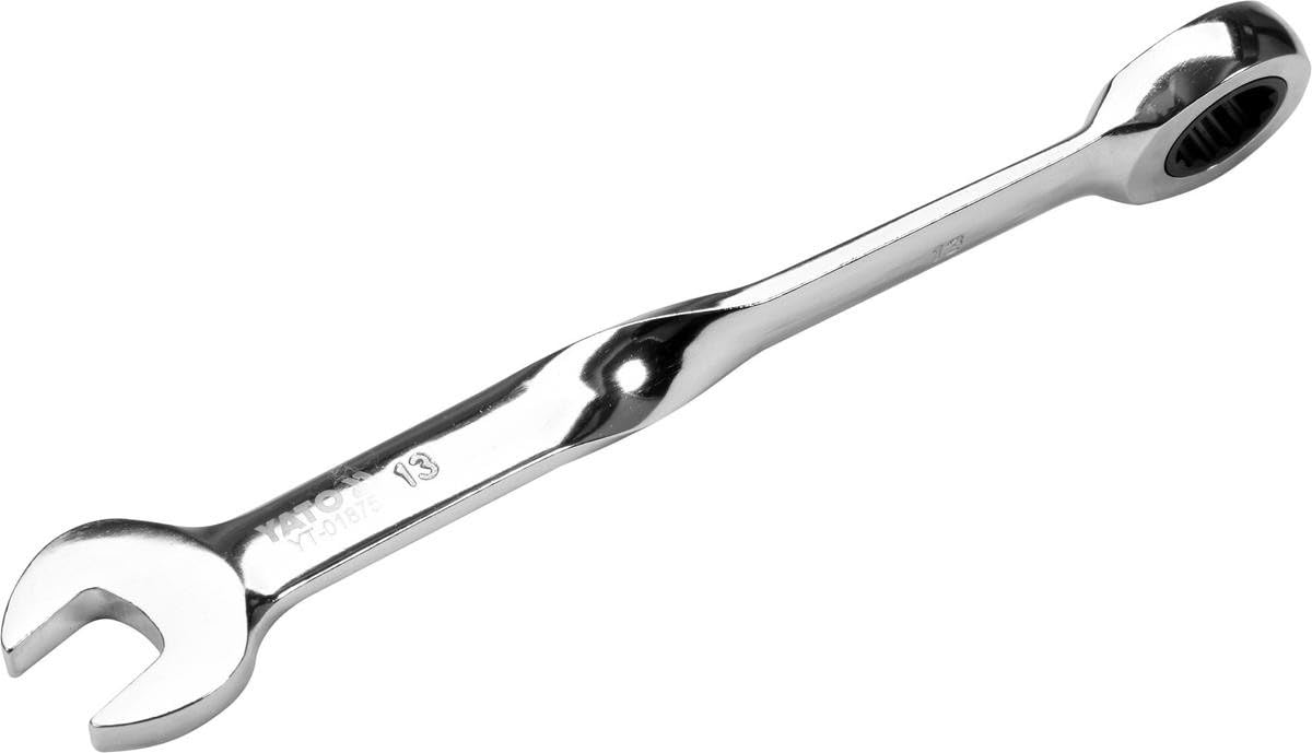 Yato YT-01875 Combination Ratchet Spanner, Twisted Construction, Size 13mm