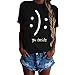 BLACKMYTH Women's T-Shirts Cotton Funny Grahpic Design Casual Short Sleeve Top Tees Black Small