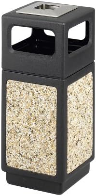 Safco Canmeleon 15 Gallon Waste Receptacle / Garbage Bin (Aggregate Panel, Ash Urn/Side Open) Model 9470NC from ABC Office