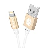 6Ft Lightning Cable, iOrange-E Apple Certified iPhone 7 Cable with Aluminum Connector for iPhone 7 7Plus 6s 6 6Plus 5 5s, iPod, iPad Mini, iPad Air and More Other Apple Devices, White