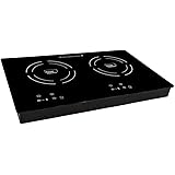 True Induction TI-2B Built-in Double Burner Induction Glass Cook-Top 120V Black